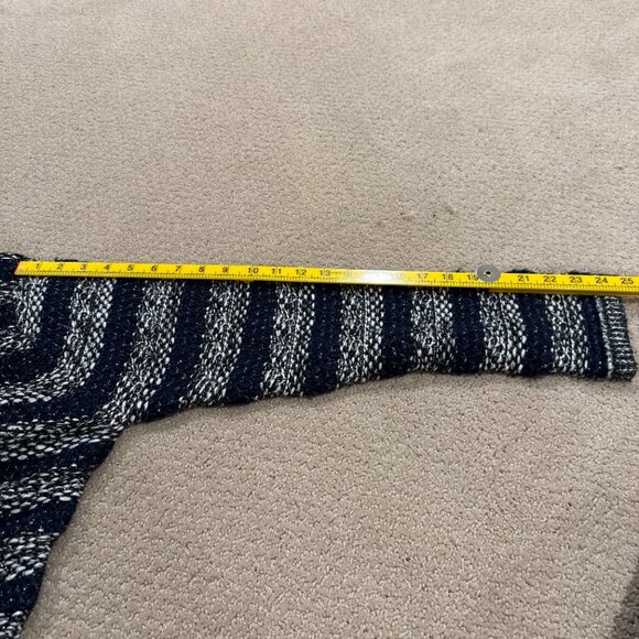 Anthropologie Moth Cardigan Sweater Mademoiselle Navy Boucle Chunky Knit LARGE - Picture 12 of 16